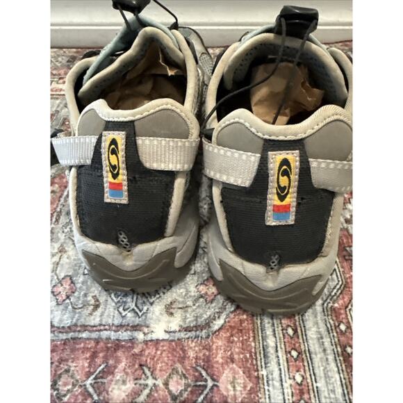 Salomon Techamphibian Contragrip Women’s Sz10 Gray Shoes Blue Mesh Water Hiking - Picture 4 of 7